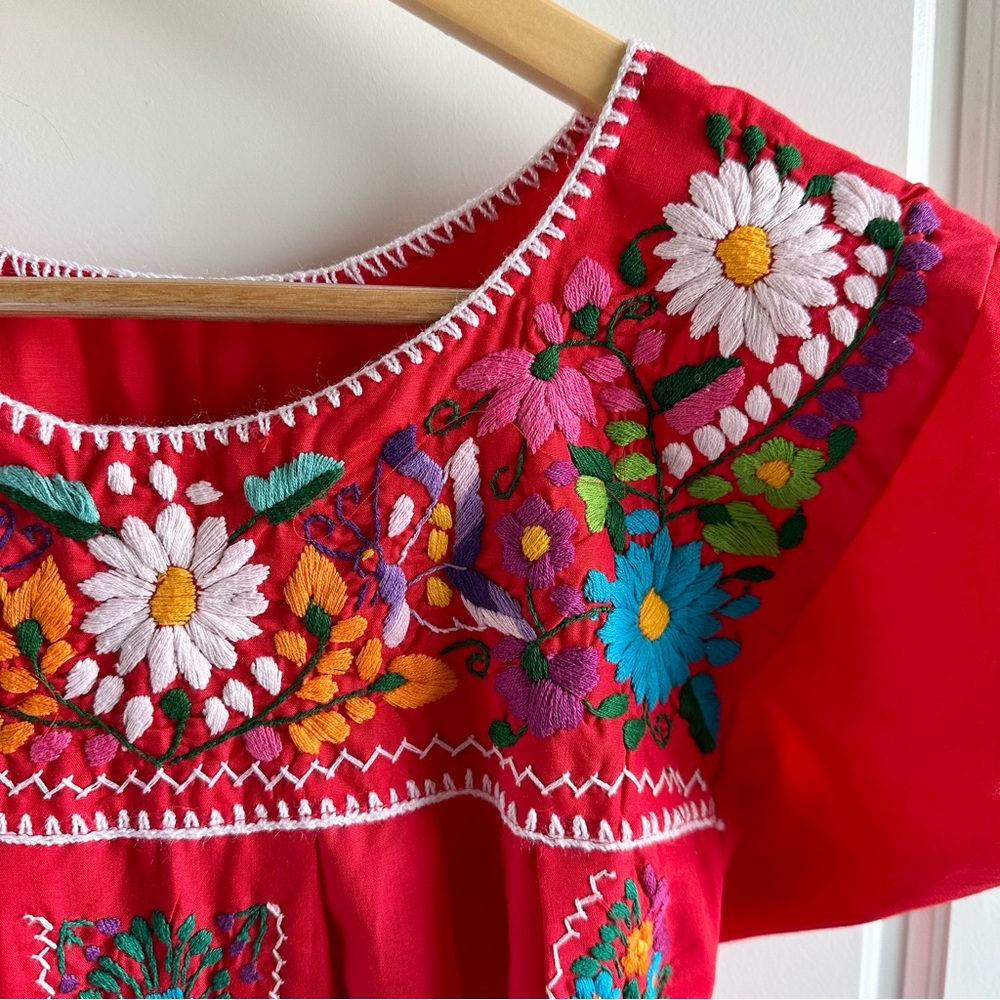 Embroidered Mexican Dress